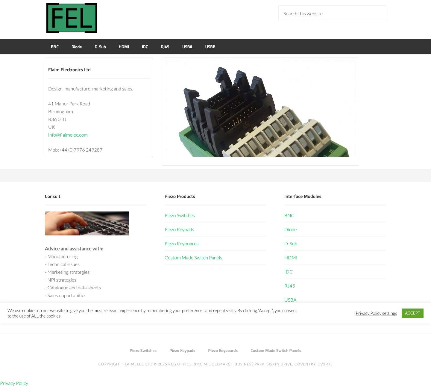 Flaim Electronics Ltd – Interface Modules - Full Screenshot
