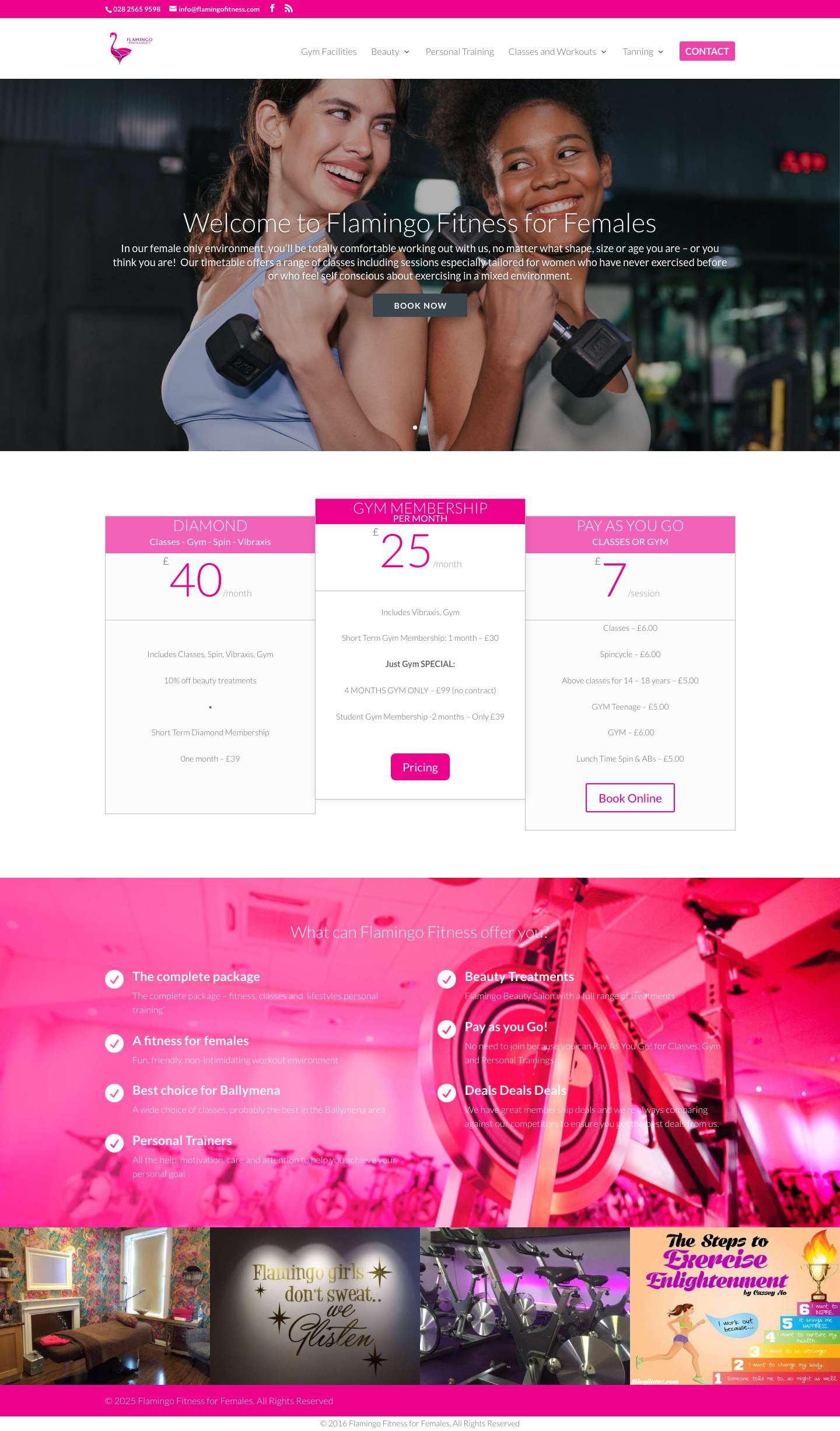 Flamingo Fitness & Beauty | Fitness for Females - Full Screenshot