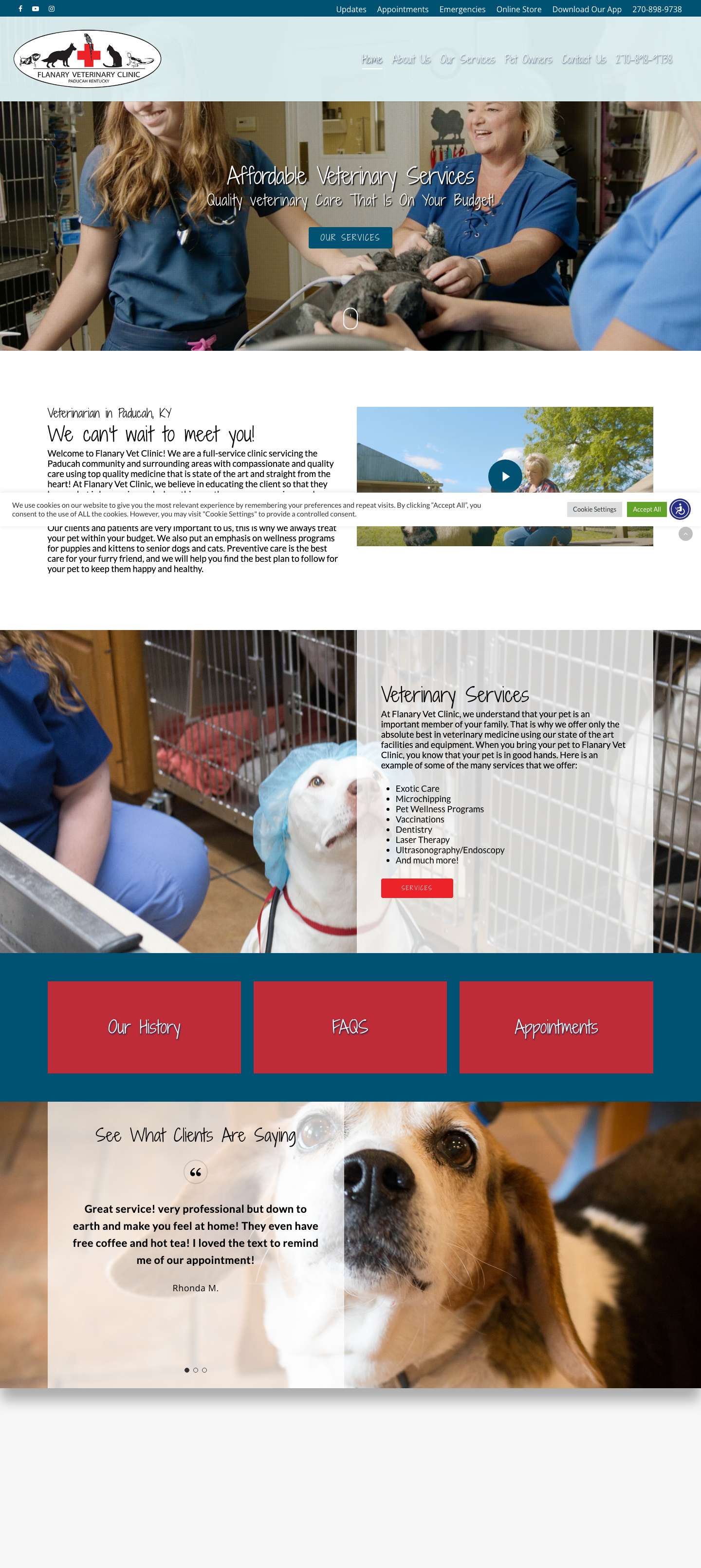 Veterinarian in Paducah, KY | Full Service Vet Clinic | Local Animal Hospital - Full Screenshot