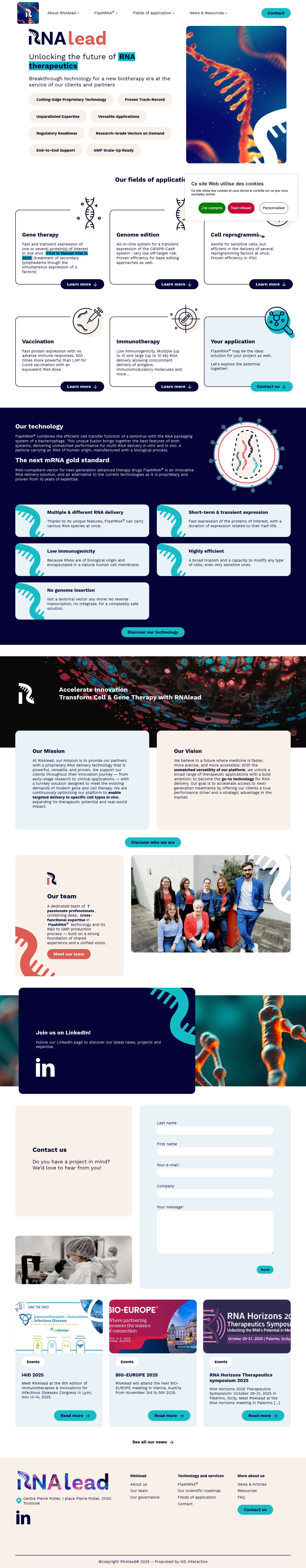 Accueil - RNAlead - Full Screenshot