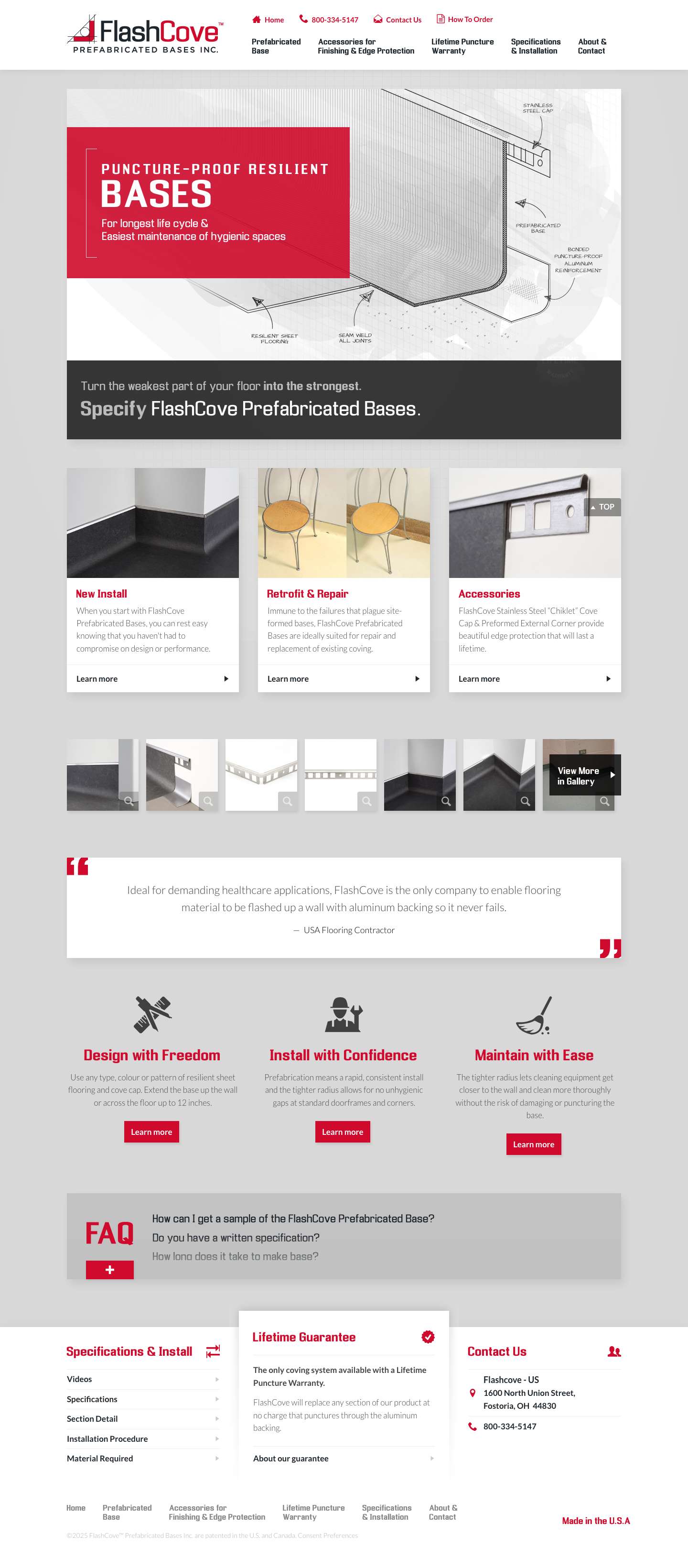 FlashCove Prefabricated Bases Inc. - Full Screenshot