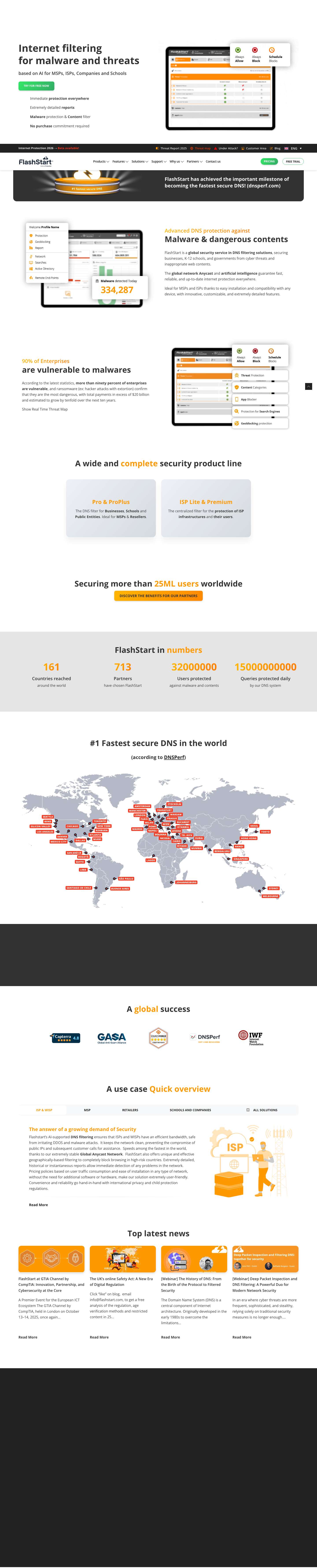 FlashStart - DNS filtering software for Internet Security - FlashStart - Full Screenshot