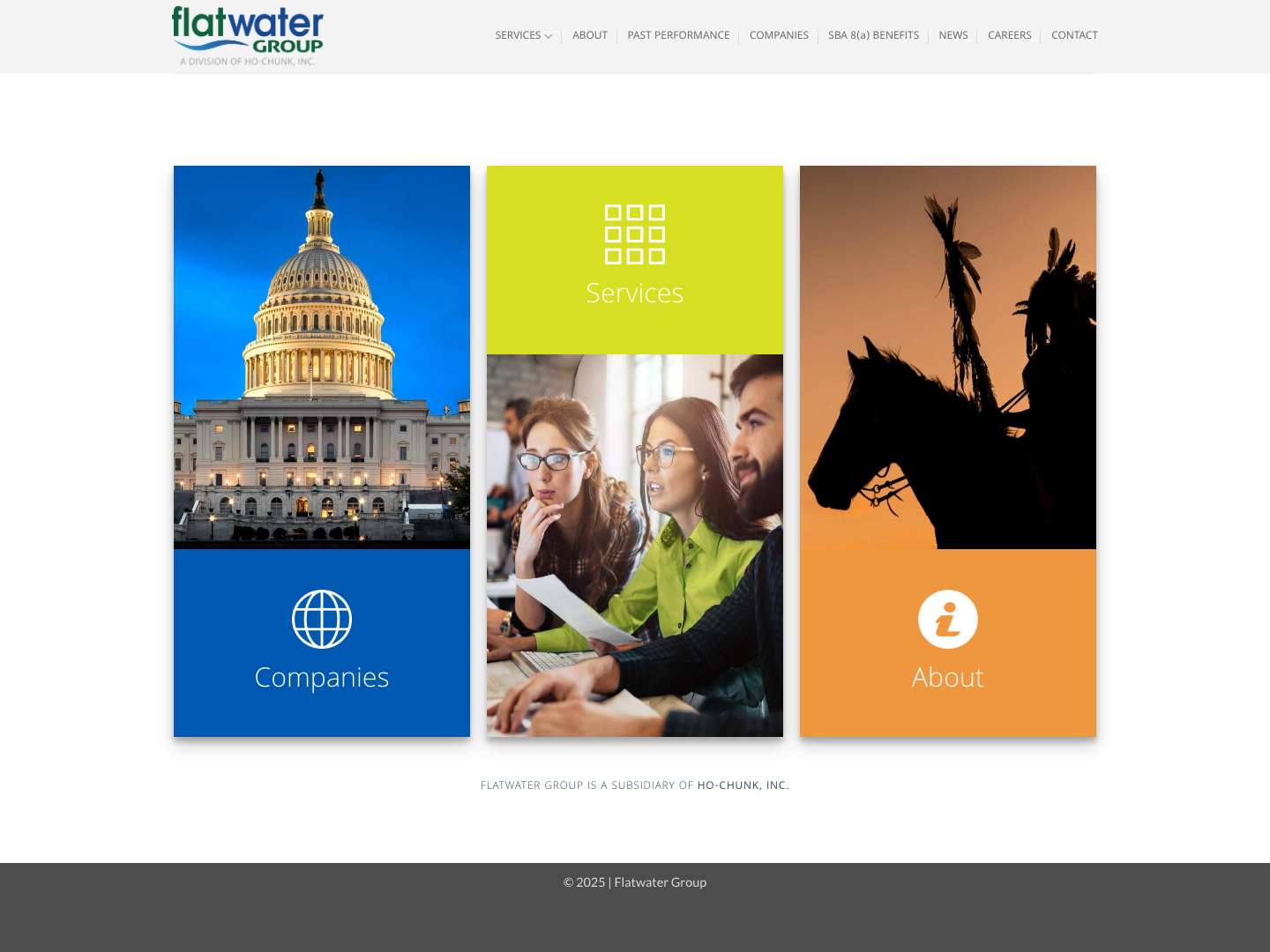 SBA 8(a) Certified, Tribally-Owned - Flatwater Group - Full Screenshot
