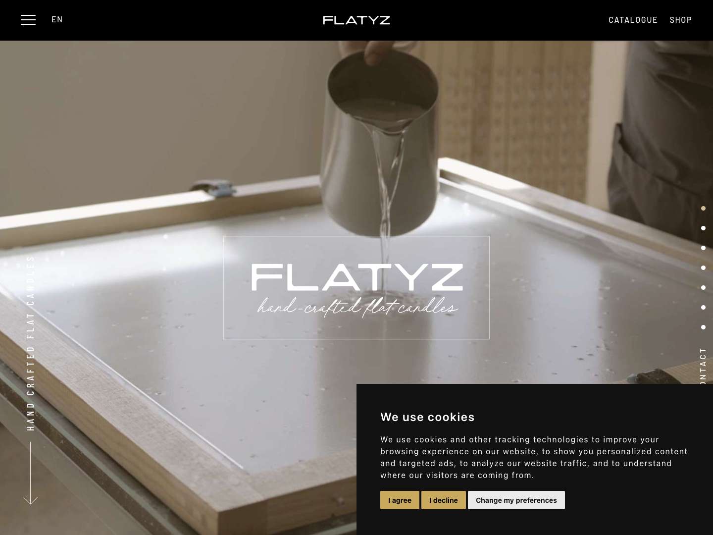 Main - Flatyz Hand-crafted flat candles - Full Screenshot