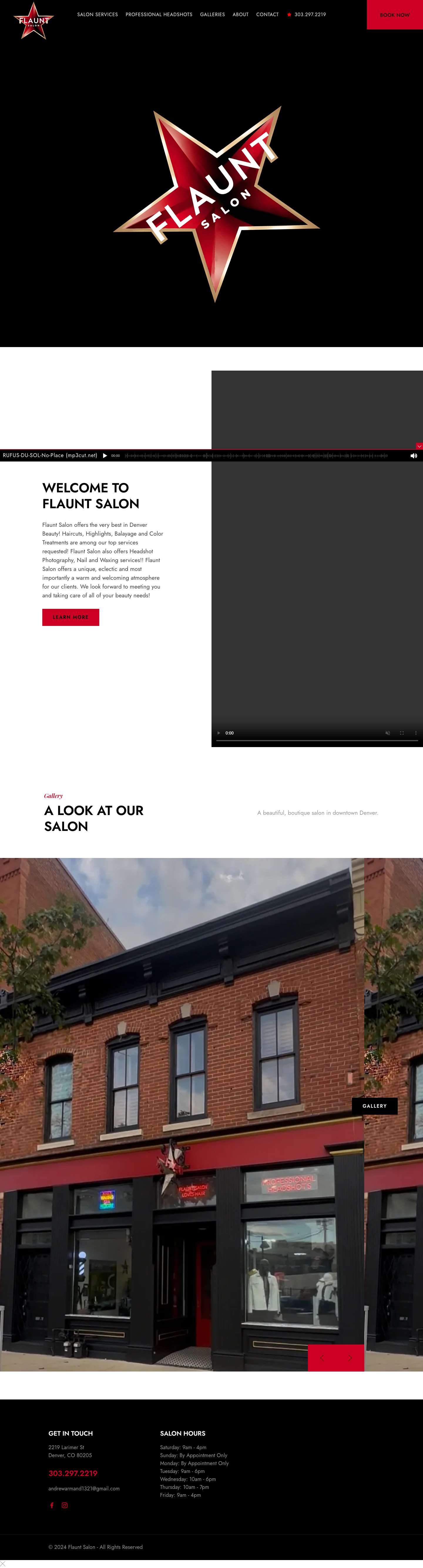 Discover Haircuts in Denver - Flaunt Salon - Full Screenshot