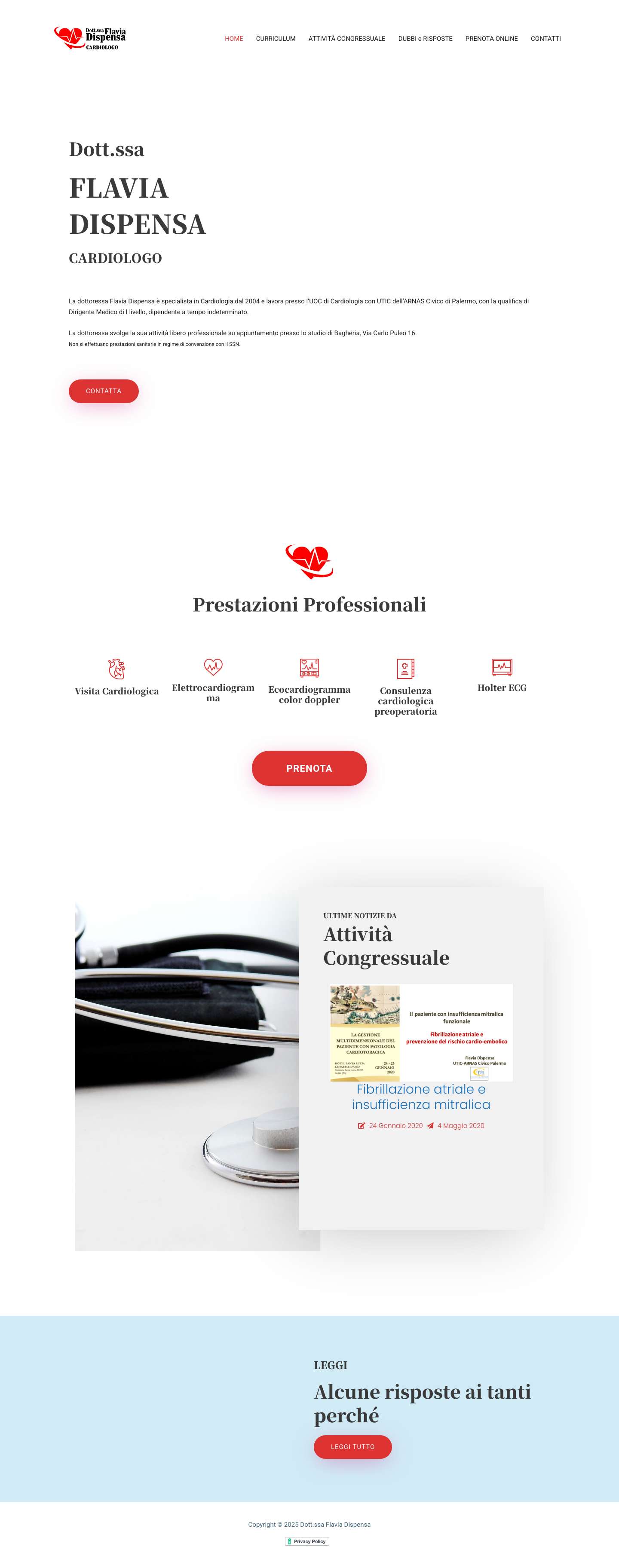 Home - Dott.ssa Flavia Dispensa - Full Screenshot