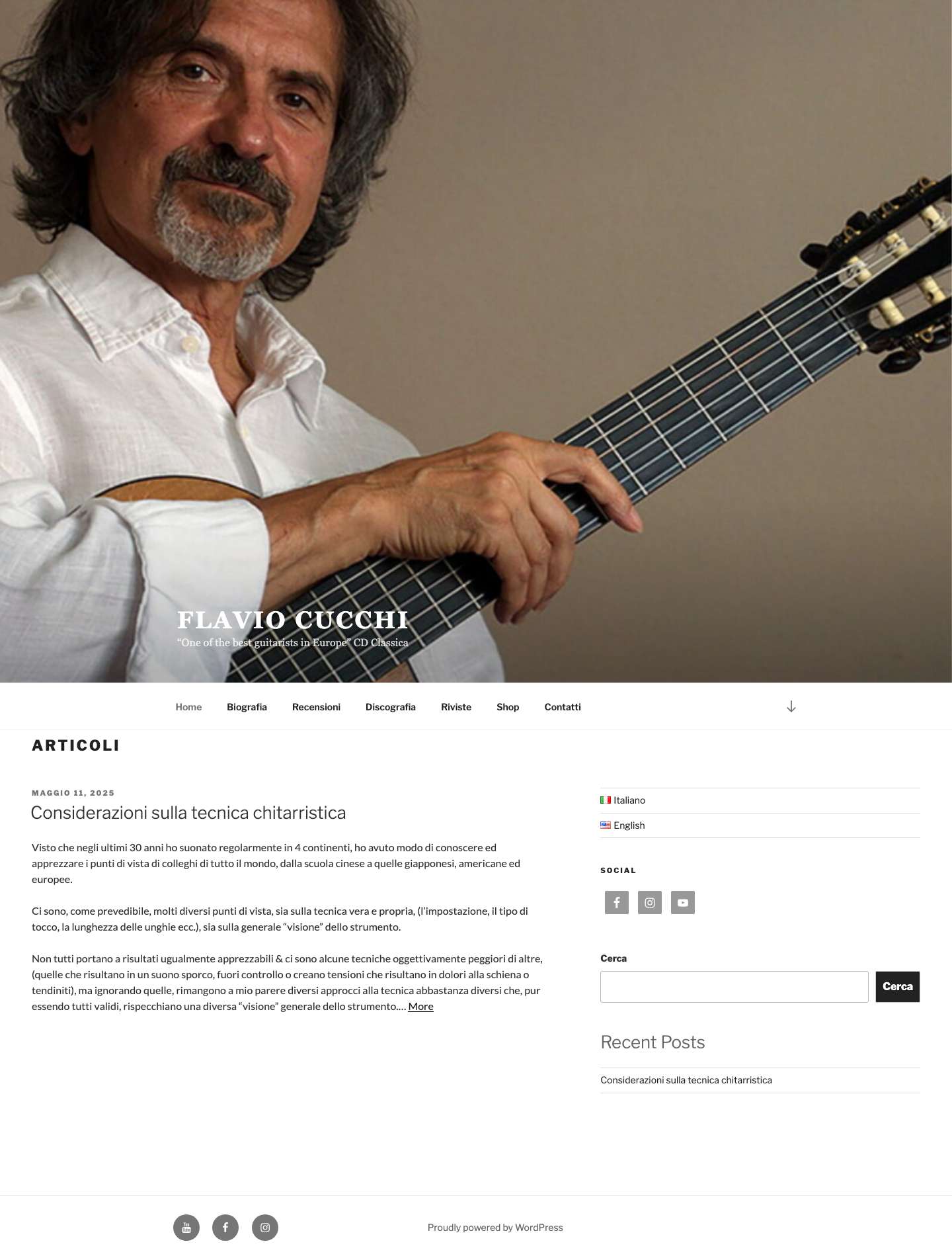 Flavio CucchiFacebookInstagramYouTube - Full Screenshot