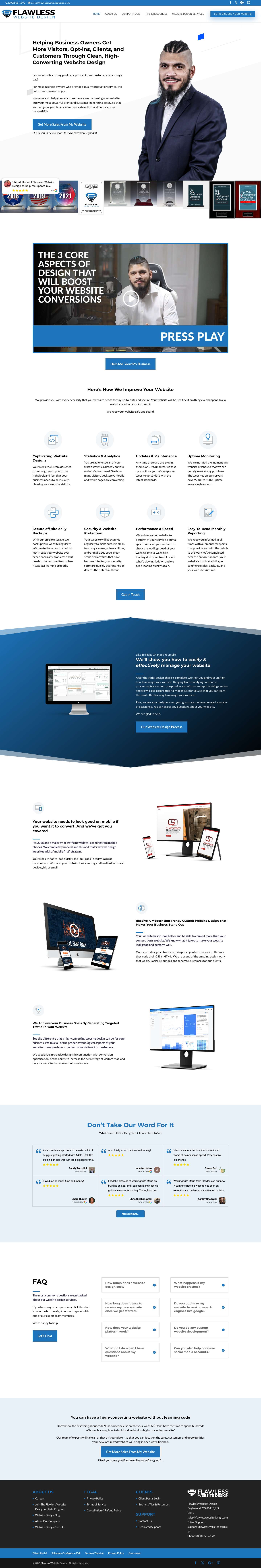 Flawless Website Design | High-Converting Website Designs - Full Screenshot