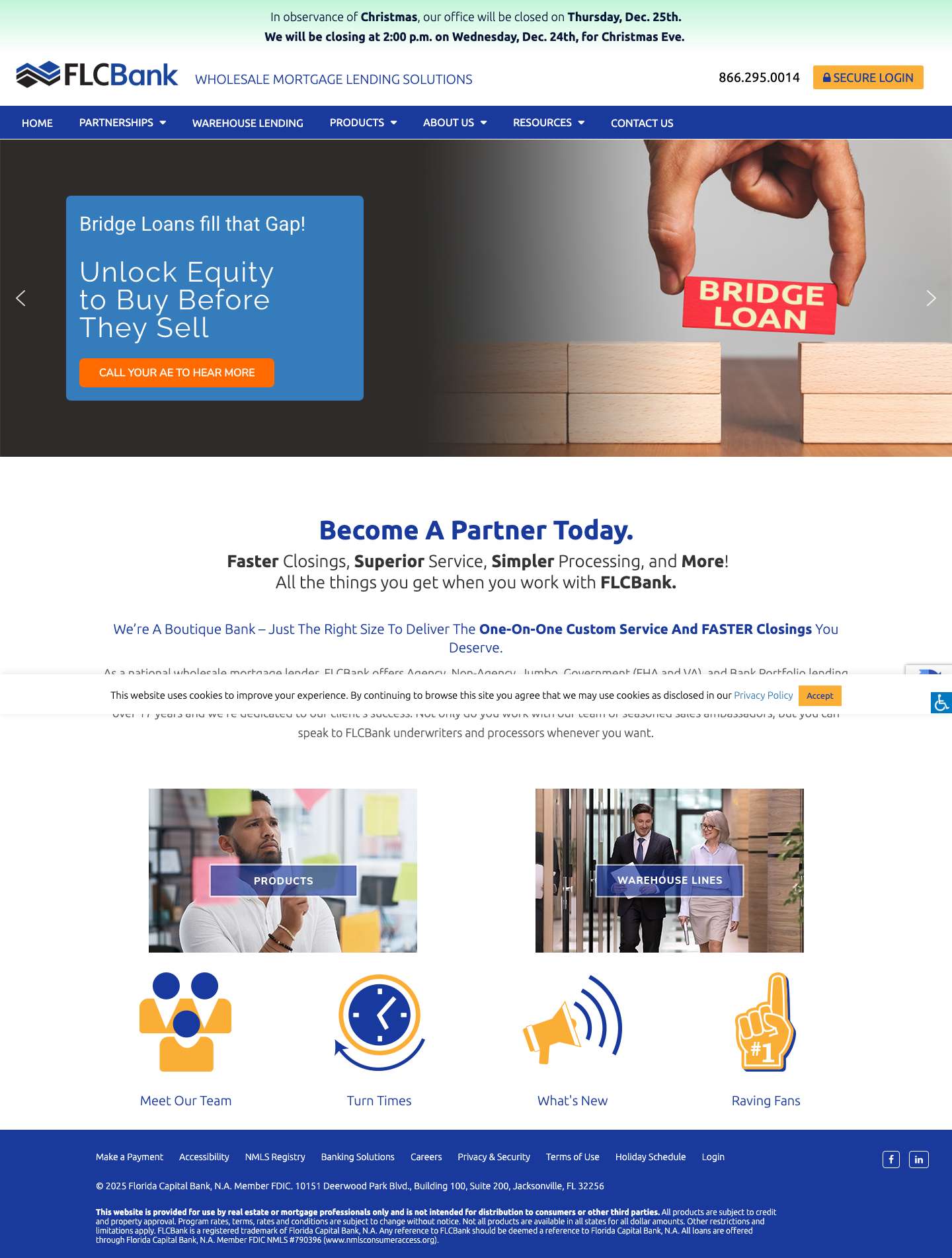 FLCBank | Wholesale Mortgage Lending Solutions - Full Screenshot