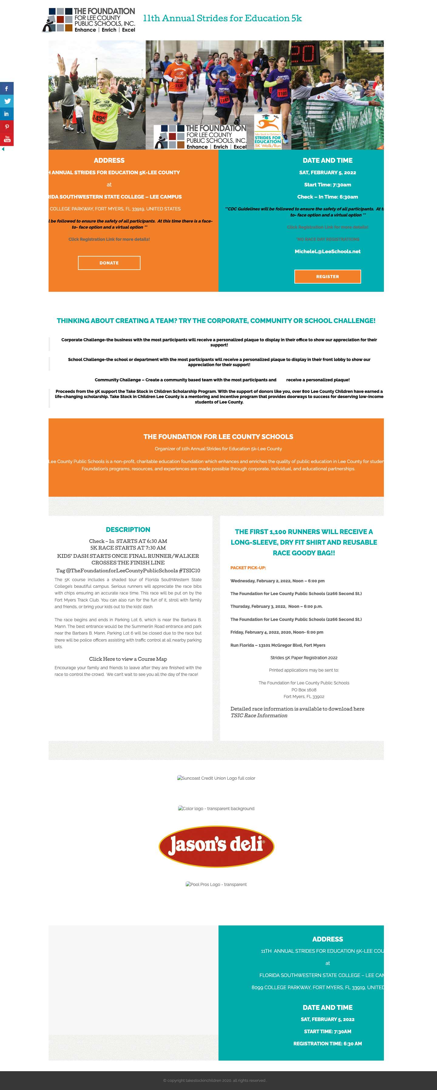 10th Annual Take Stock in Children Strides for Education - Full Screenshot