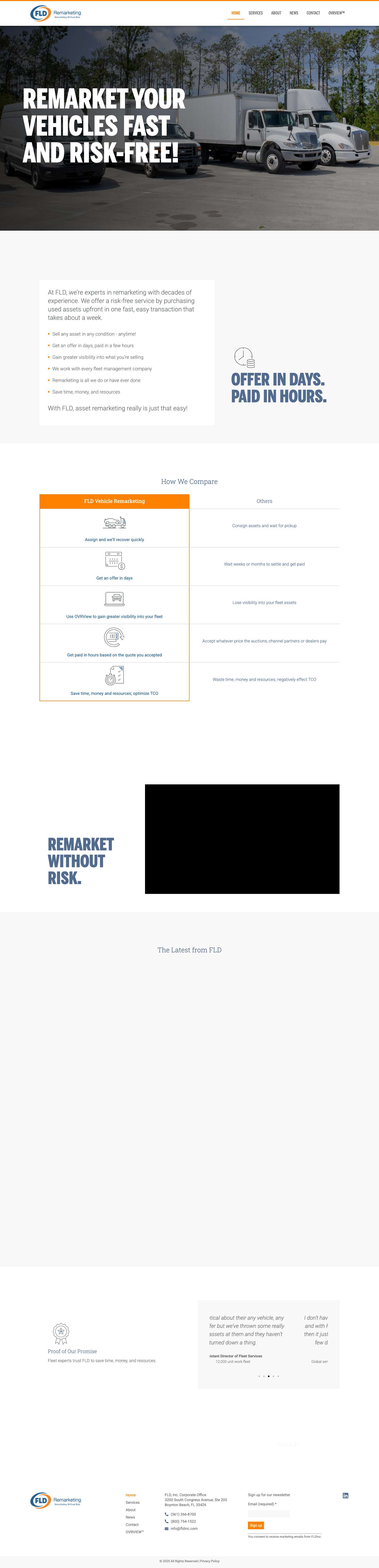 FLD Vehicle Remarketing | Sell Fast, Easy, and Without Risk - Full Screenshot