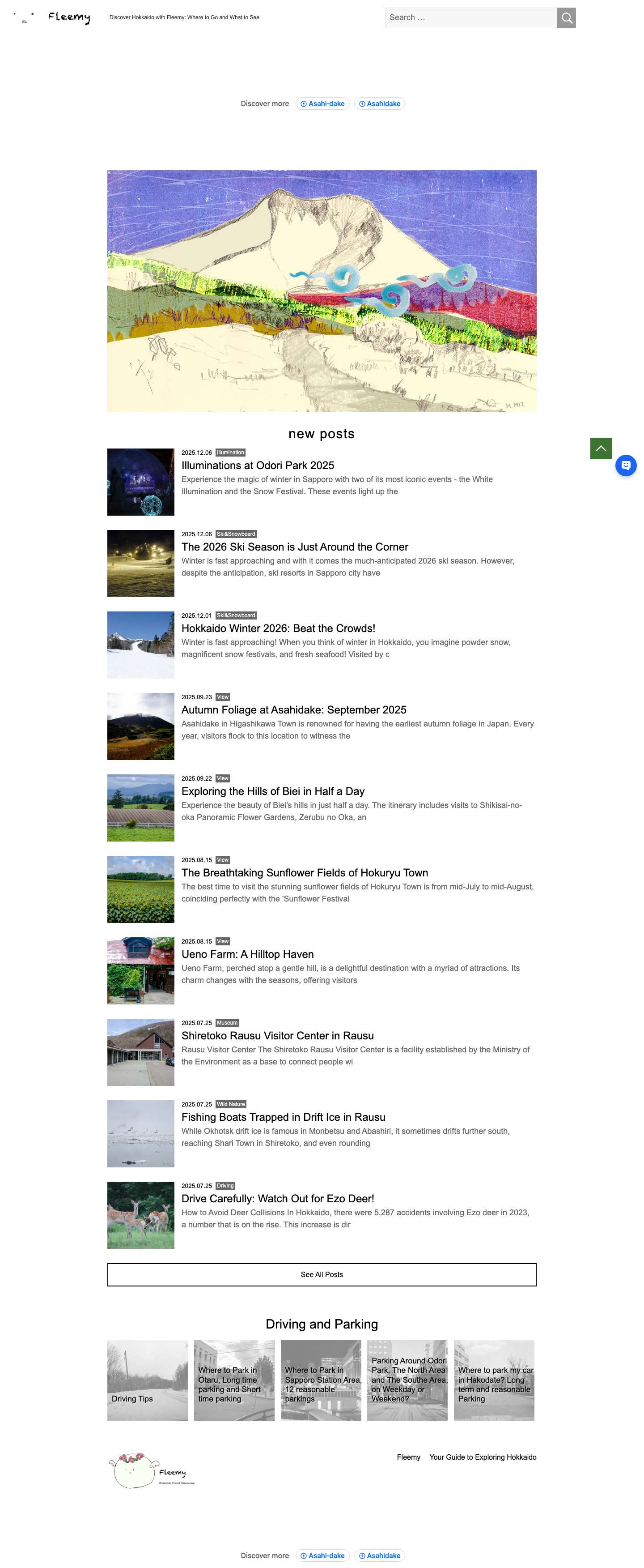 Fleemy: Your Guide to Exploring Hokkaido – Discover Hokkaido with Fleemy: Where to Go and What to See - Full Screenshot