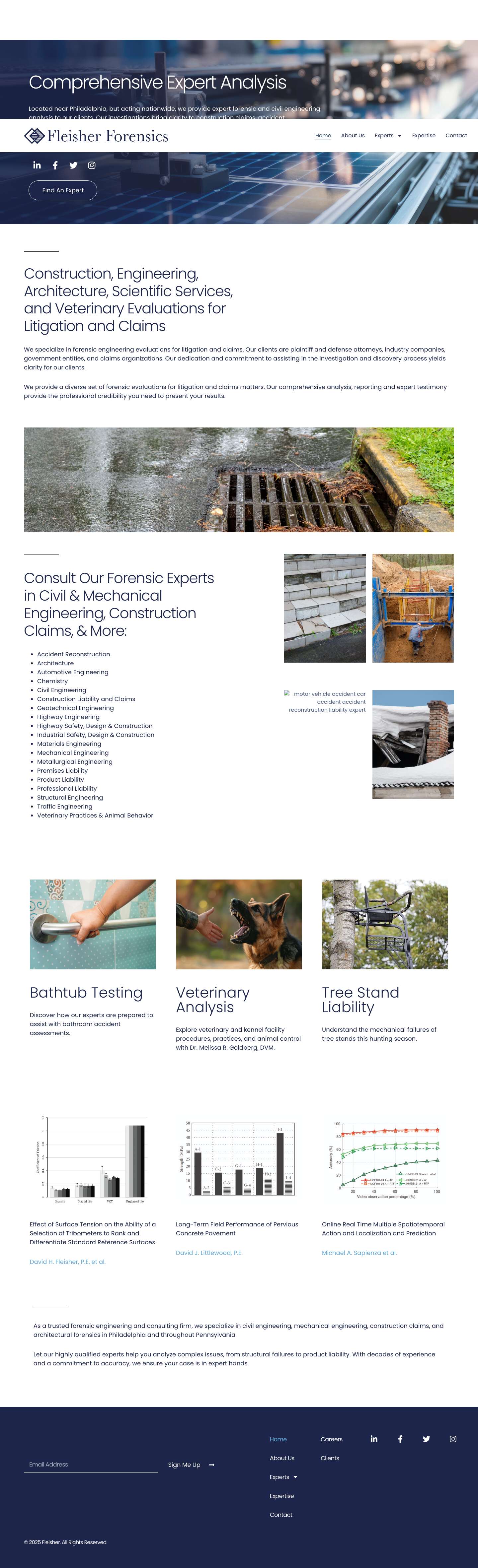 Home - Fleisher Forensics - Full Screenshot