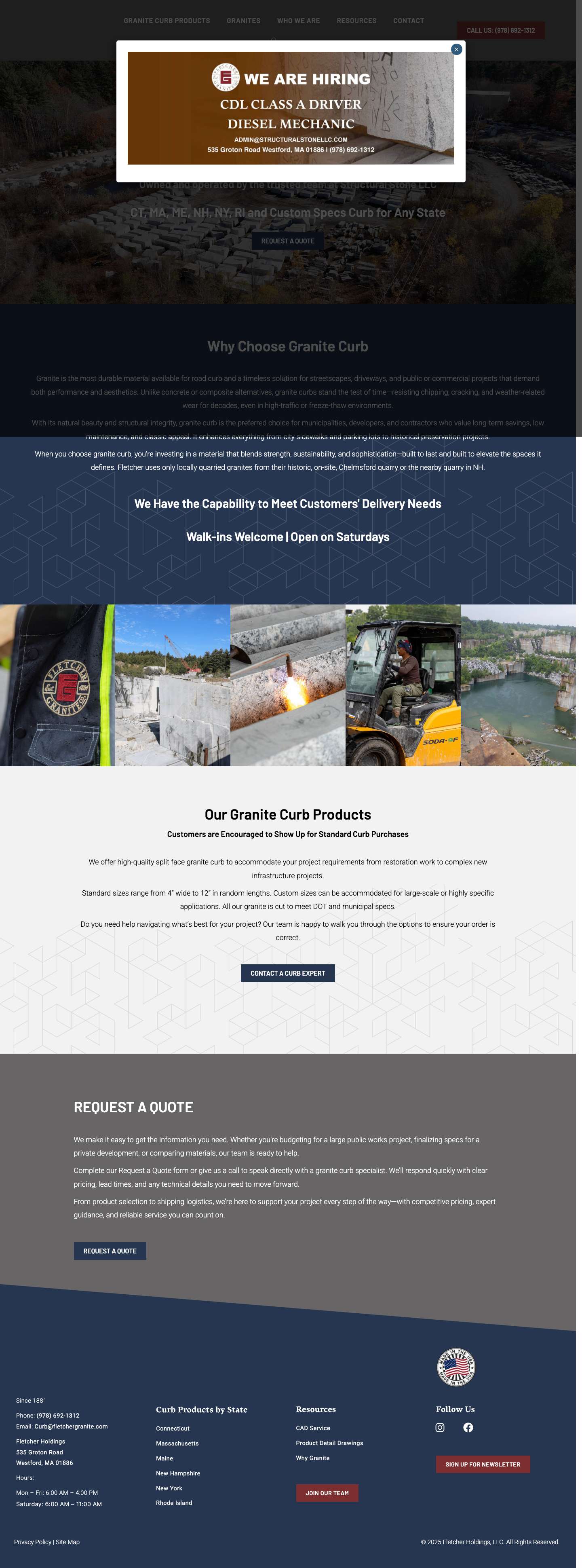 Fletcher Granite - Granite Curb | Fletcher Granite Curb - Full Screenshot