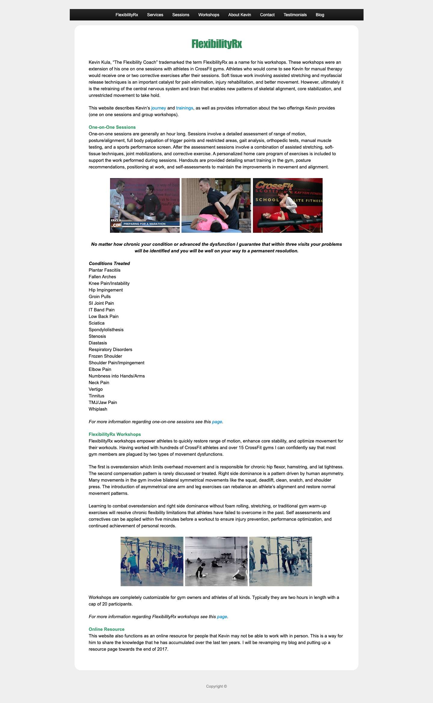 FlexibilityRx - Performance Based Flexibility Training | Flexibility Training for Power and Olympic Lifting - Full Screenshot