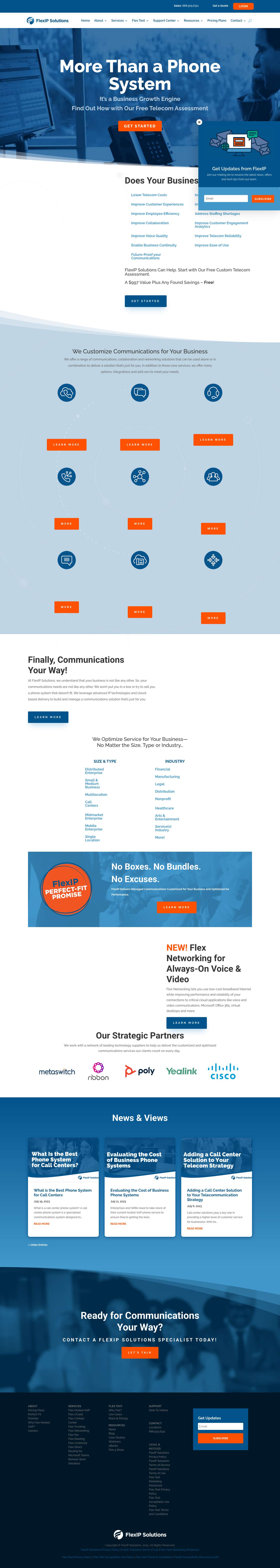 FlexIP Solutions - Home - Full Screenshot