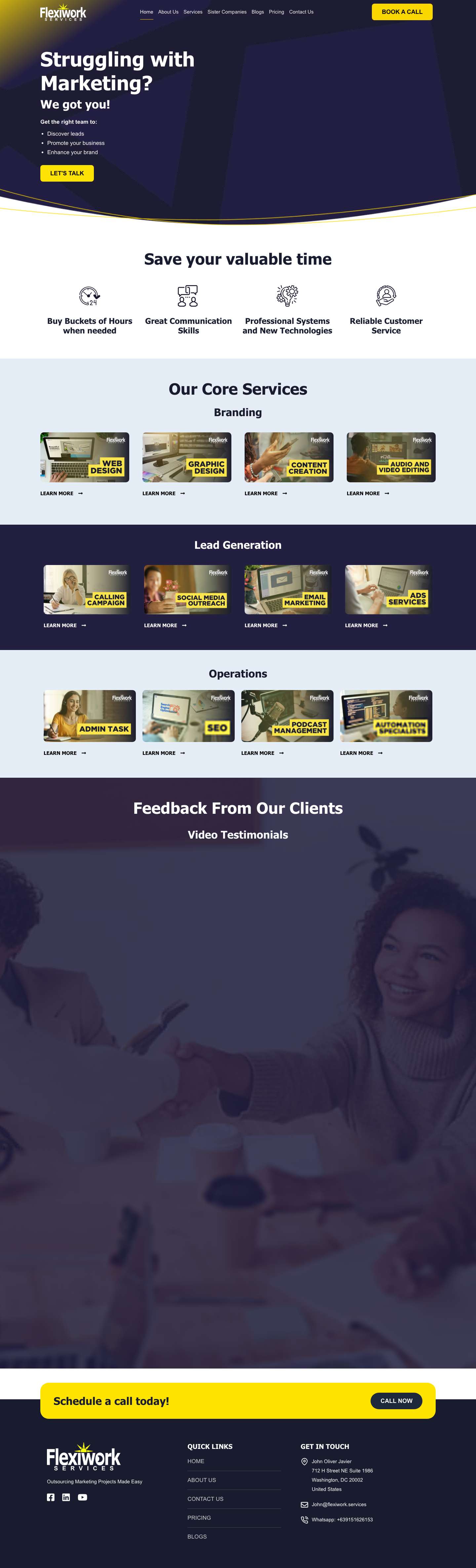 Home - Flexi Work Services - Full Screenshot