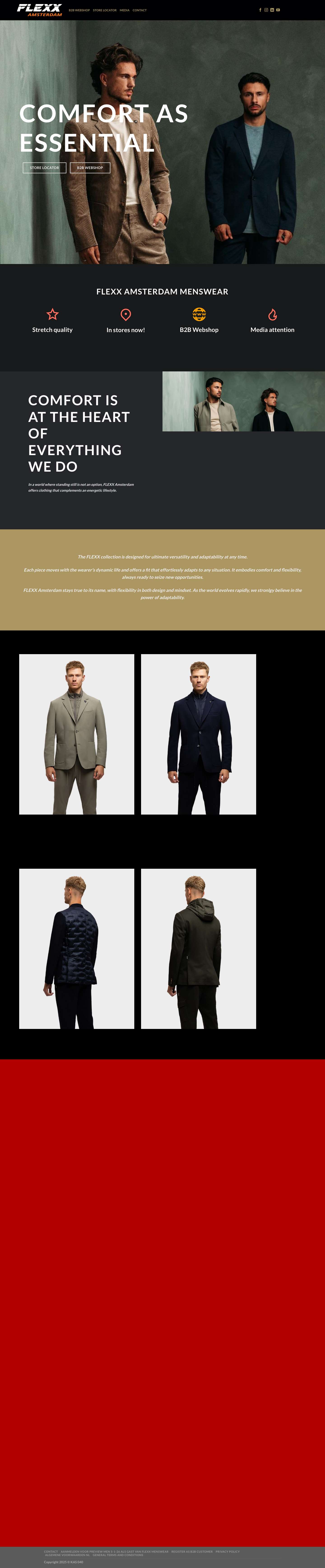 Flexx Amsterdam Menswear – When comfort meets style - Full Screenshot