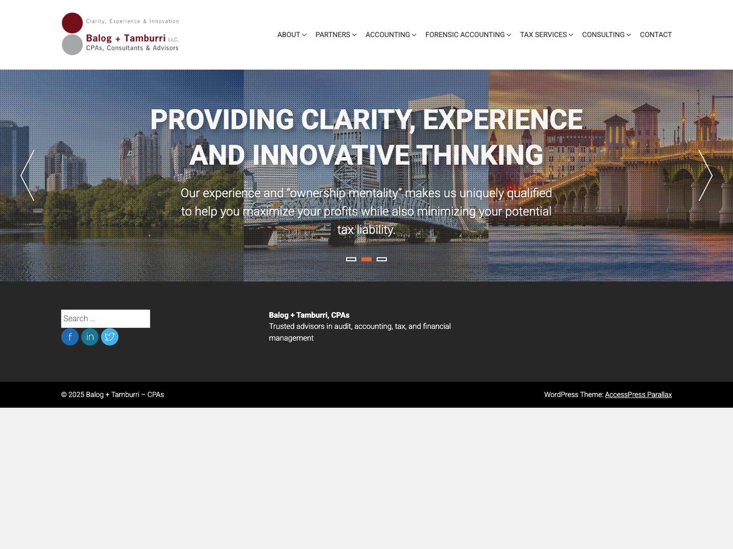 Balog + Tamburri - CPAs - Jacksonville, FL - St. Augustine, FL - Atlanta, GA - Full Screenshot