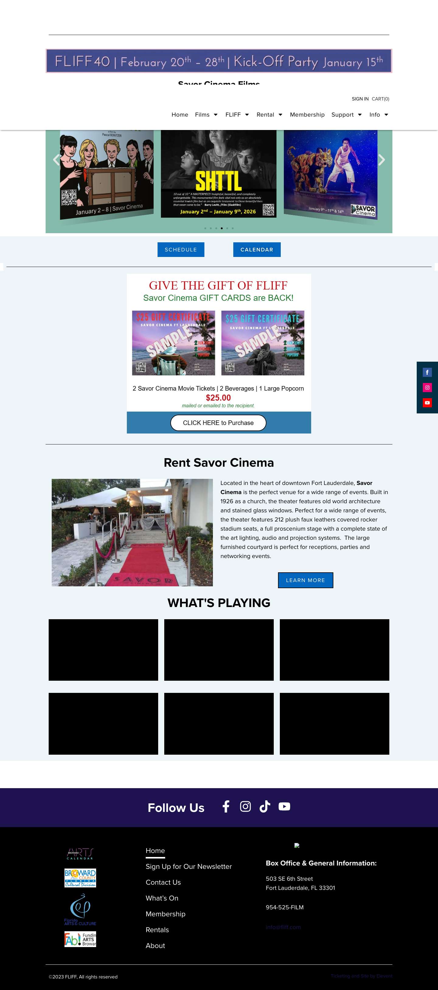 Fort Lauderdale Film Festival – Fort Lauderdale Film Festival + FLIFF Cinemas - Full Screenshot