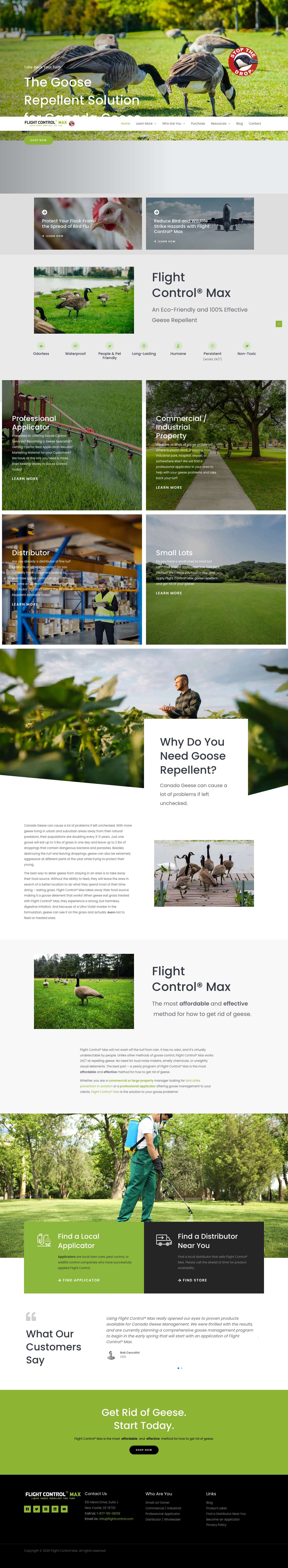 Flight Control | Goose Repellent | Get Rid Of Geese | Deter Geese - Full Screenshot