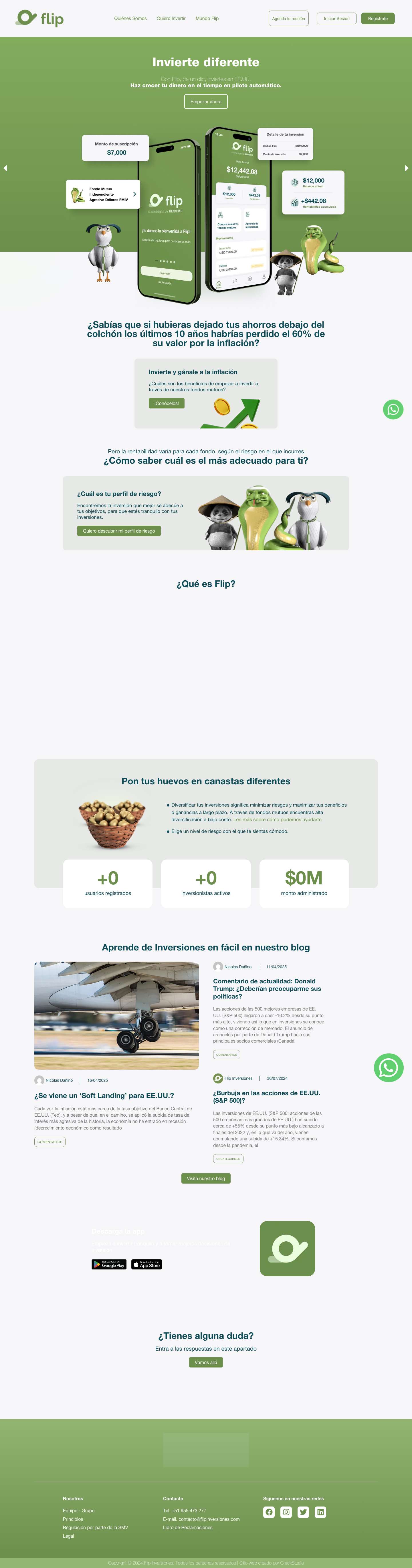 Flip Inversiones | Invierte diferente | Fondos Mutuos - Full Screenshot
