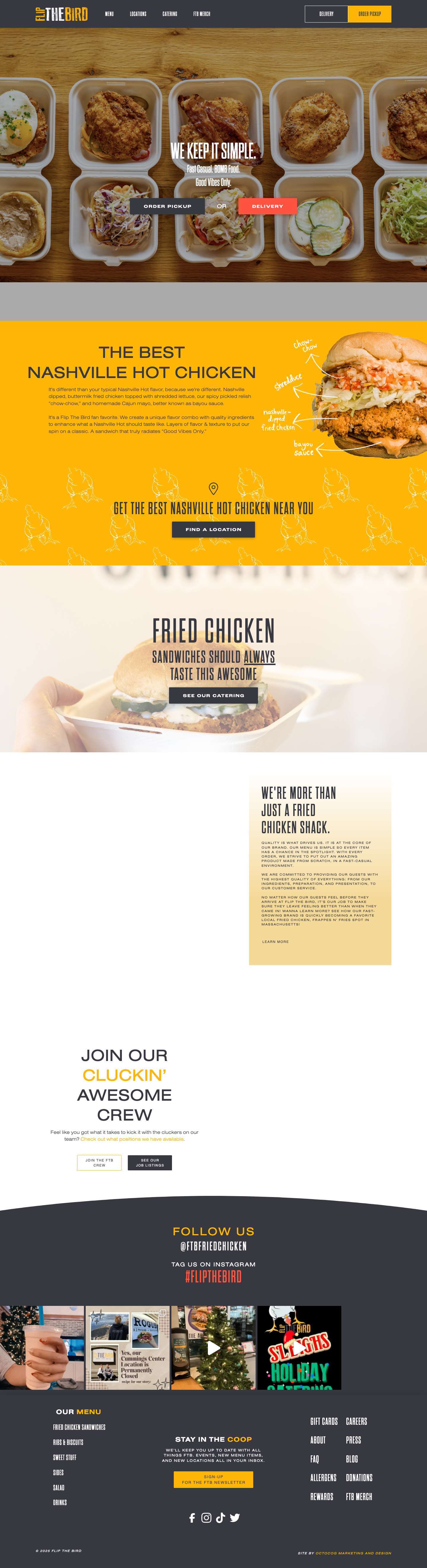 Best Fried Chicken Sandwiches Near Me | Flip The Bird - Full Screenshot