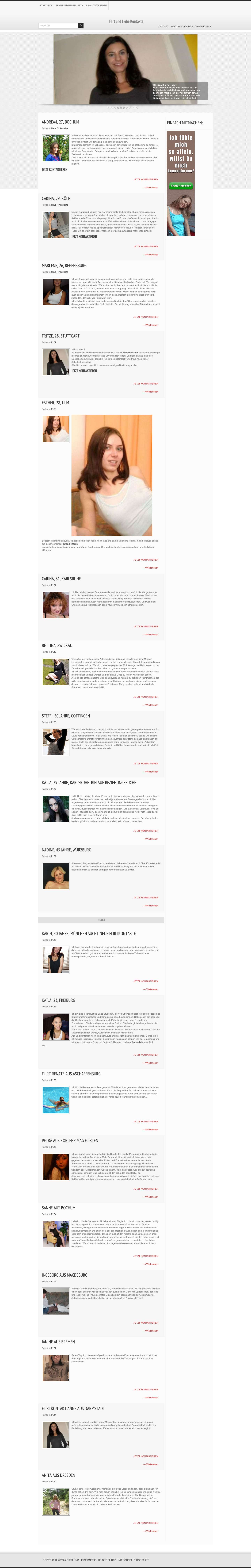 Flirt und Liebe Börse - Full Screenshot