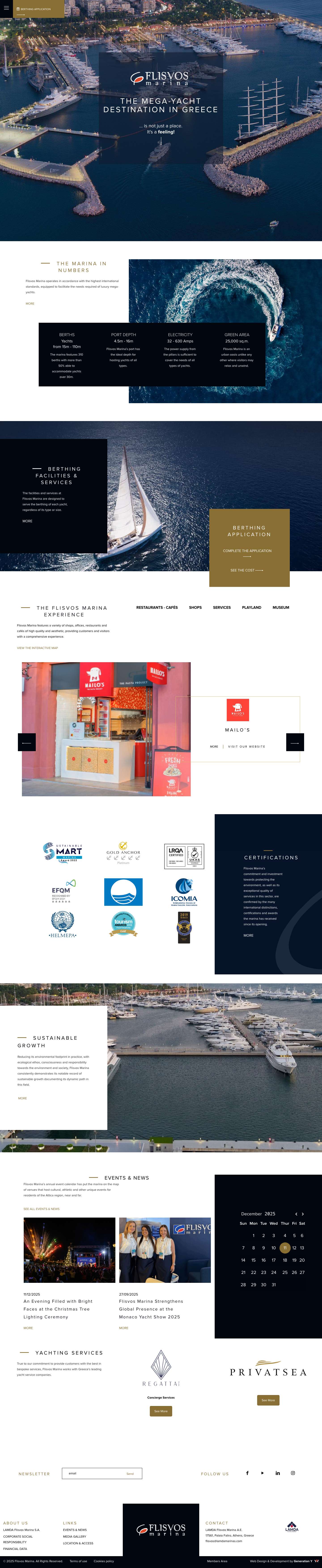 Flisvos Marina - Marina in Athens - Full Screenshot