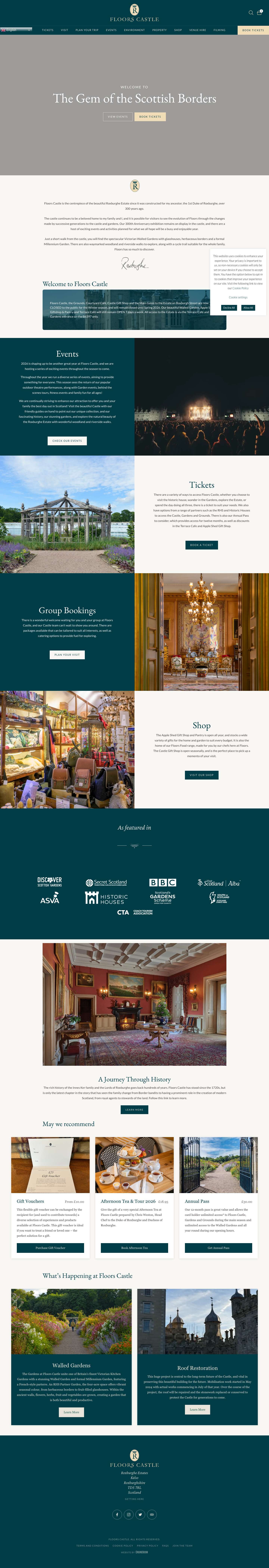 Floors Castle | Historic Venue & Gardens | Scottish Borders - Full Screenshot