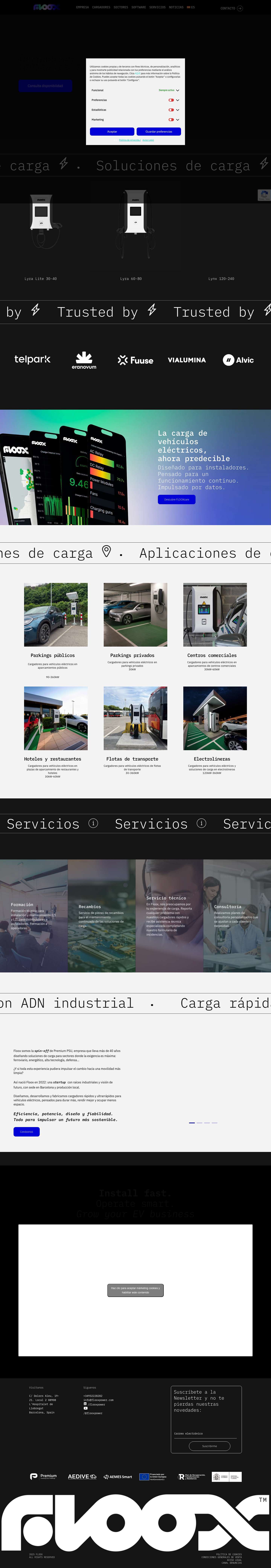 Cargadores para vehículos eléctricos | Puntos de carga | Floox - Full Screenshot