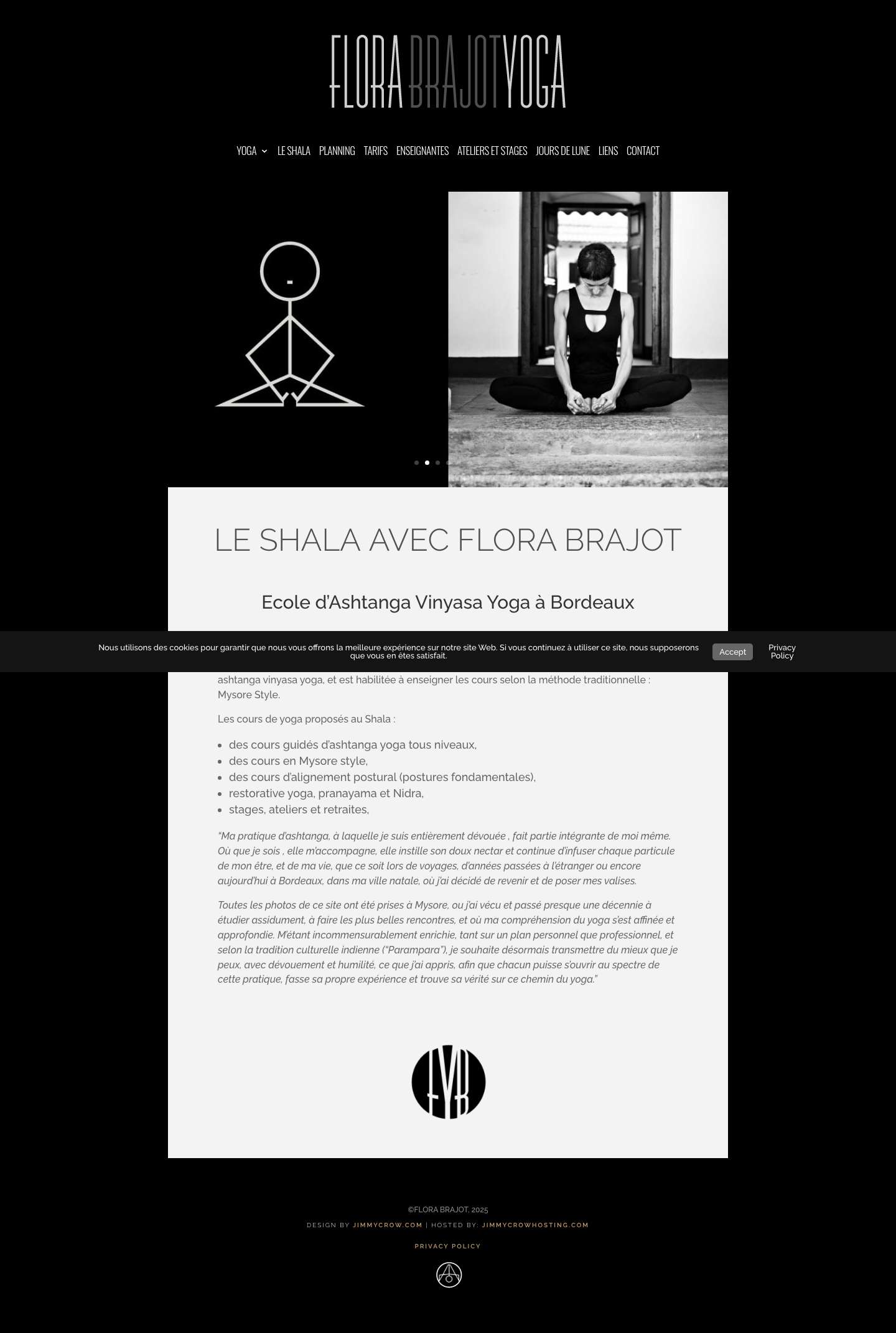 Cours de Yoga Bordeaux avec Flora Brajot | Le Shala Yoga Bordeaux - Full Screenshot