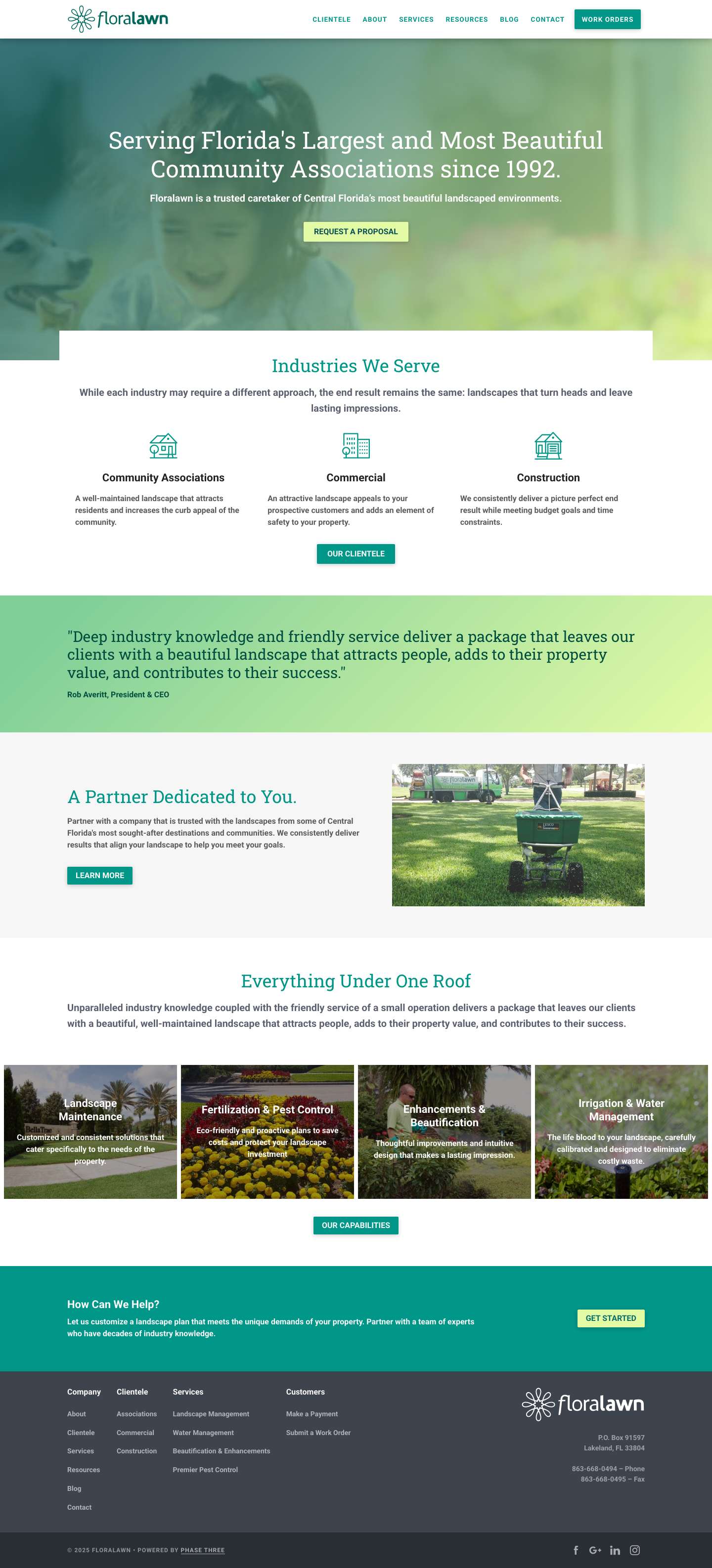 Floralawn – Landscape + Irrigation + Maintenance - Full Screenshot
