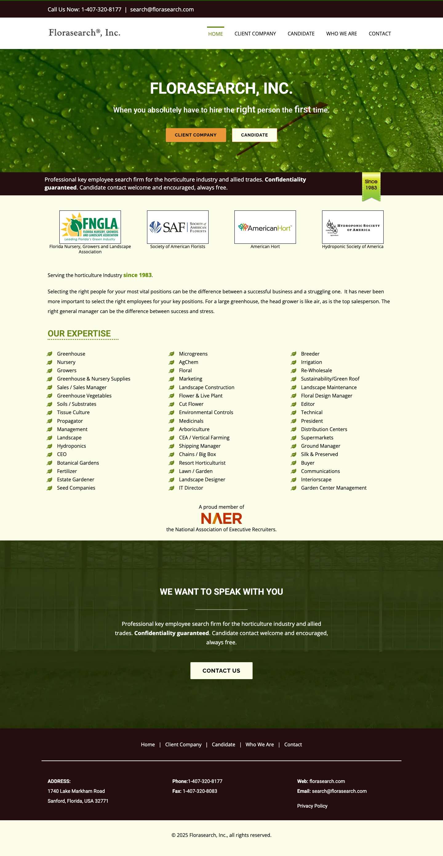 Florasearch Home - Florasearch - Full Screenshot
