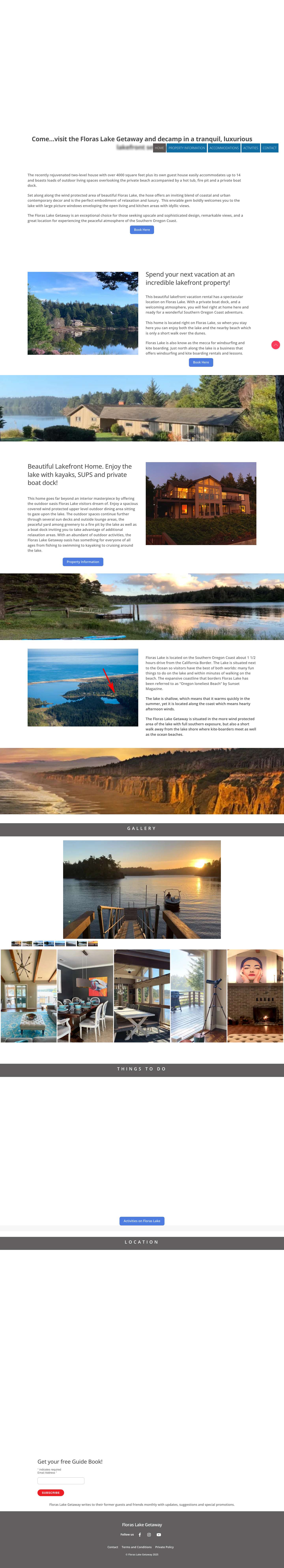 Floras Lake Getaway - Lakefront Vacation Rental on Oregon Coast - Full Screenshot