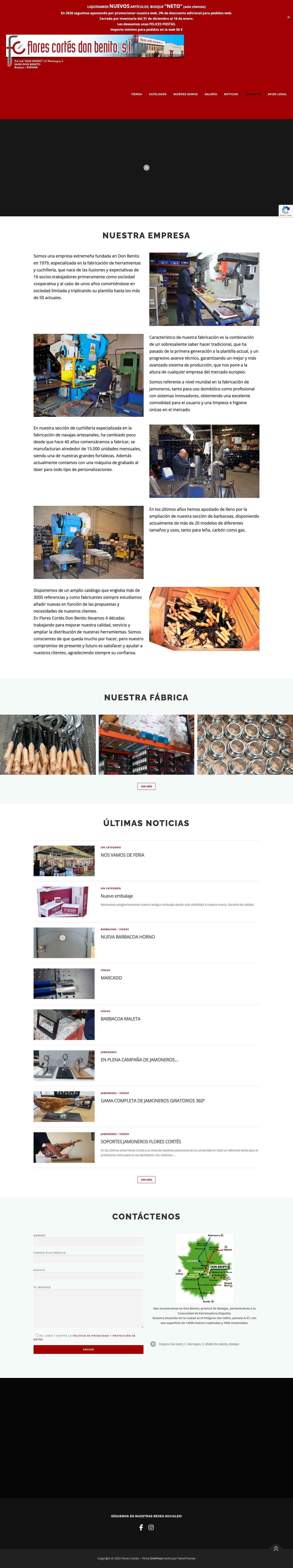 Inicio - Flores Cortés - Full Screenshot