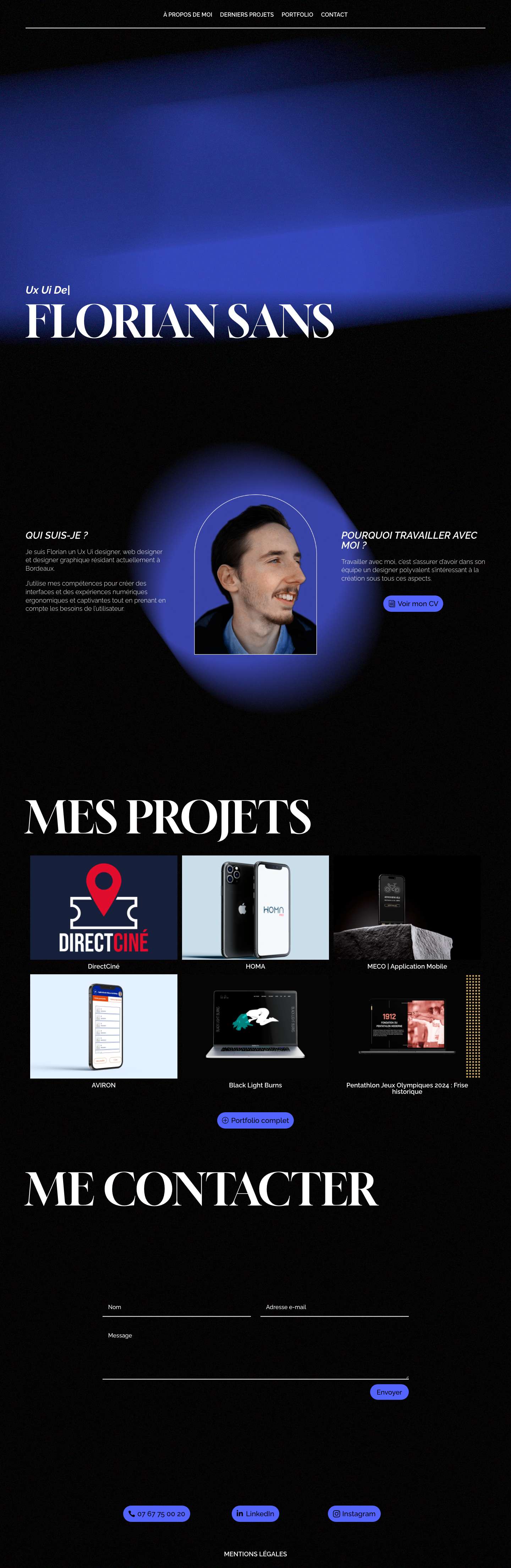 Florian Sans — WebDesigner Ui Ux Design - Full Screenshot