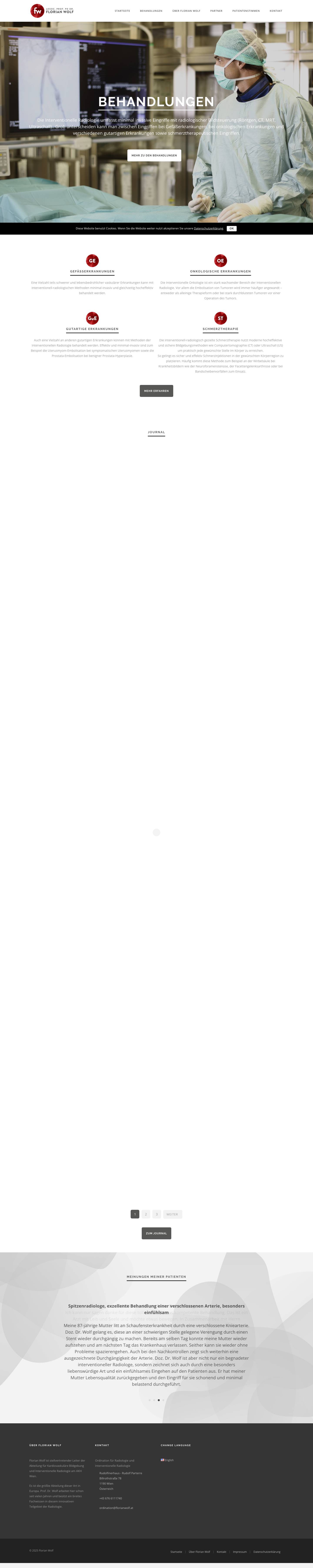Dr. Florian WolfStartseite - Dr. Florian Wolf - Full Screenshot