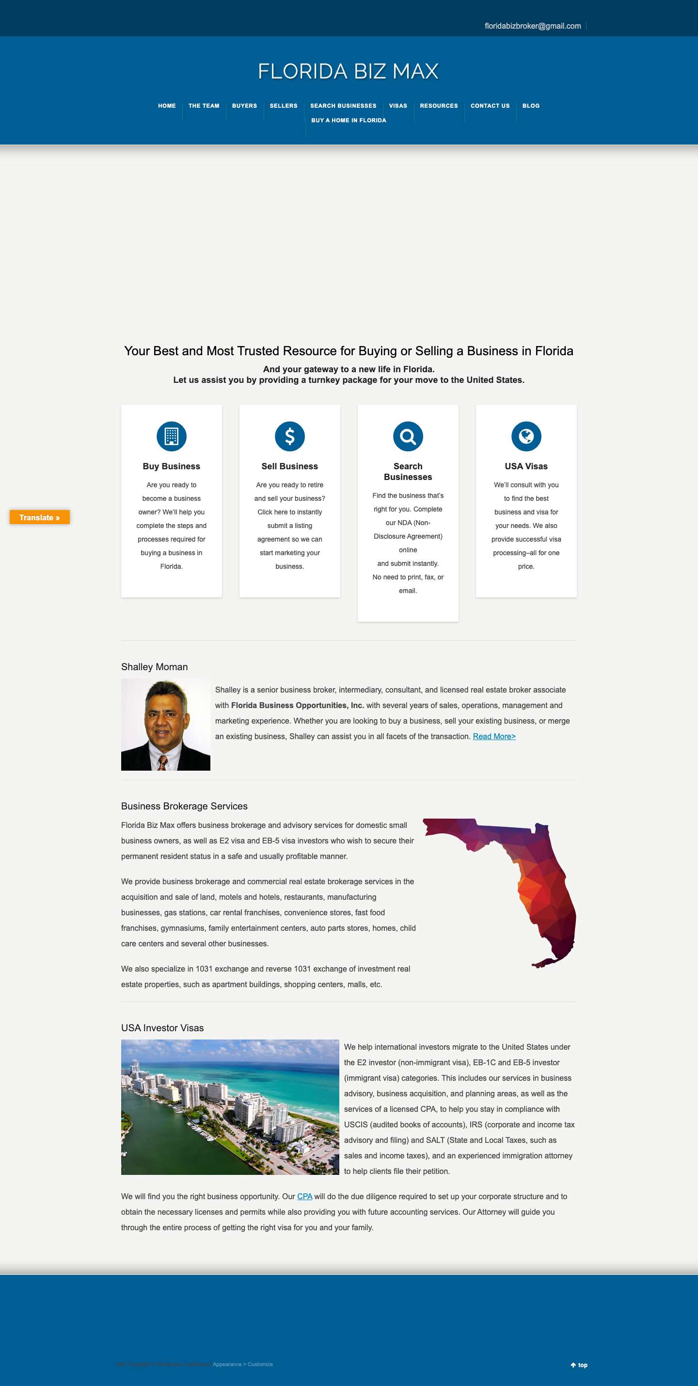 Florida Business Broker, Business Advisors Florida | FloridaBizMax Florida Biz Max - Full Screenshot