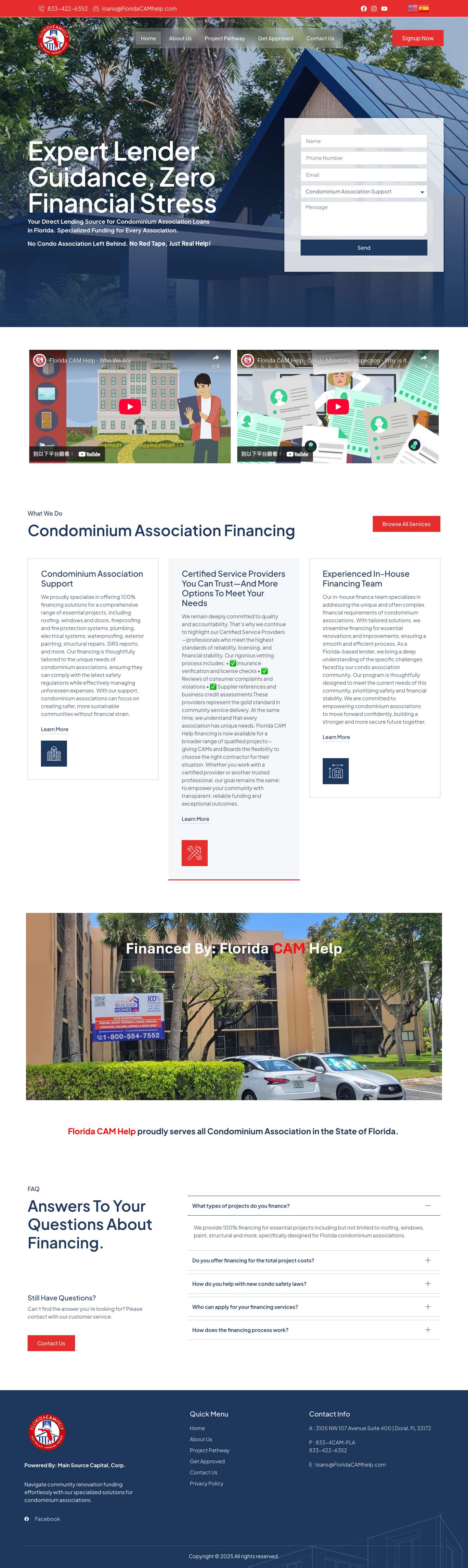 FlroridaCAMhelp.com – Florida Condo Association Rescue Initiative - Full Screenshot