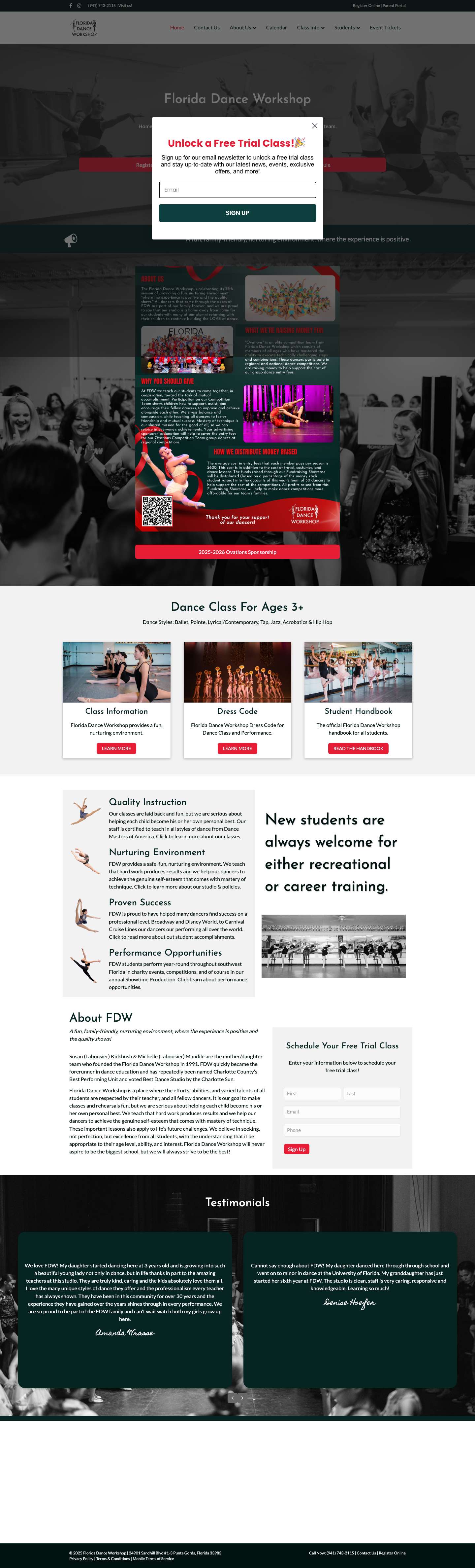 Florida Dance Workshop | Florida Dance Workshop - Full Screenshot