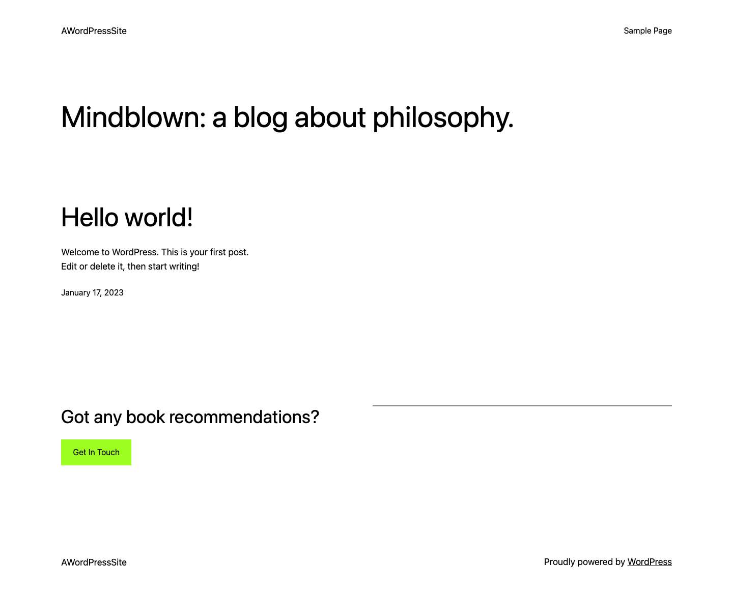 AWordPressSite - Full Screenshot
