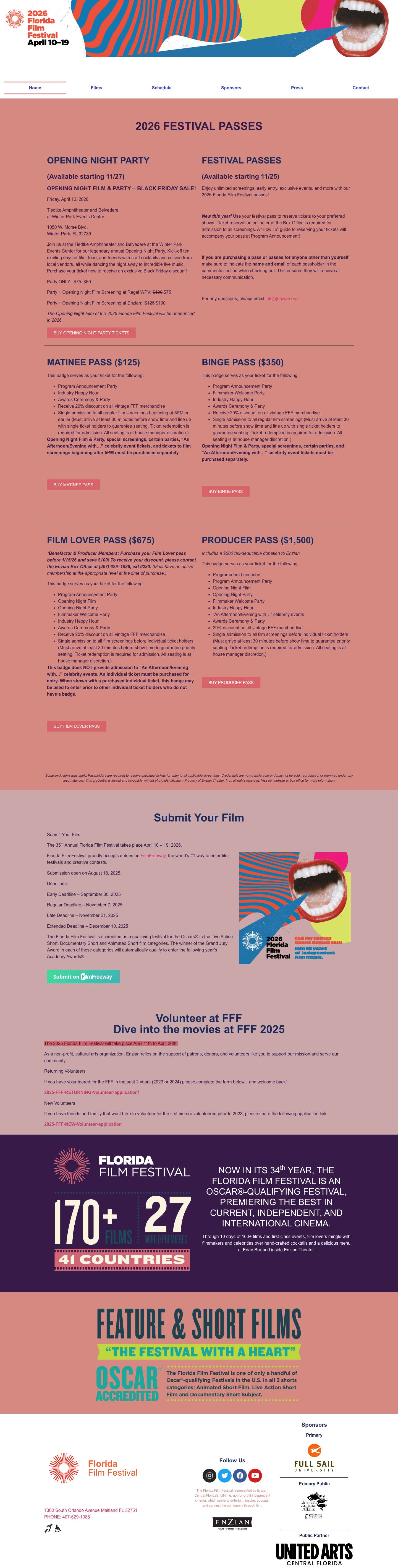 Florida Film Festival - Full Screenshot