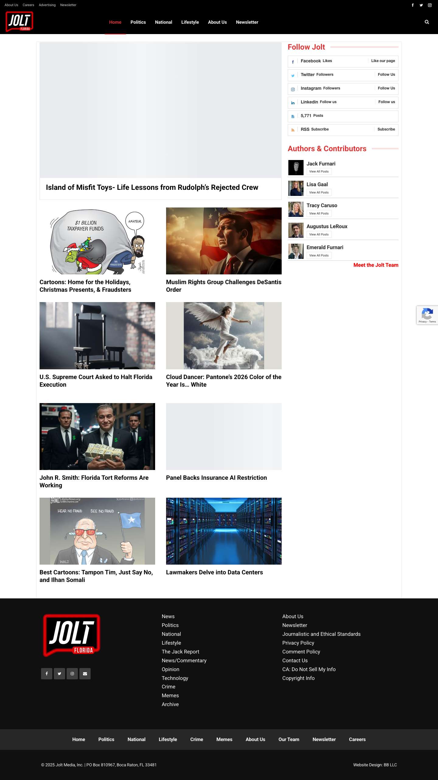 Florida Jolt News | Conservative News for 'We The People' - Full Screenshot