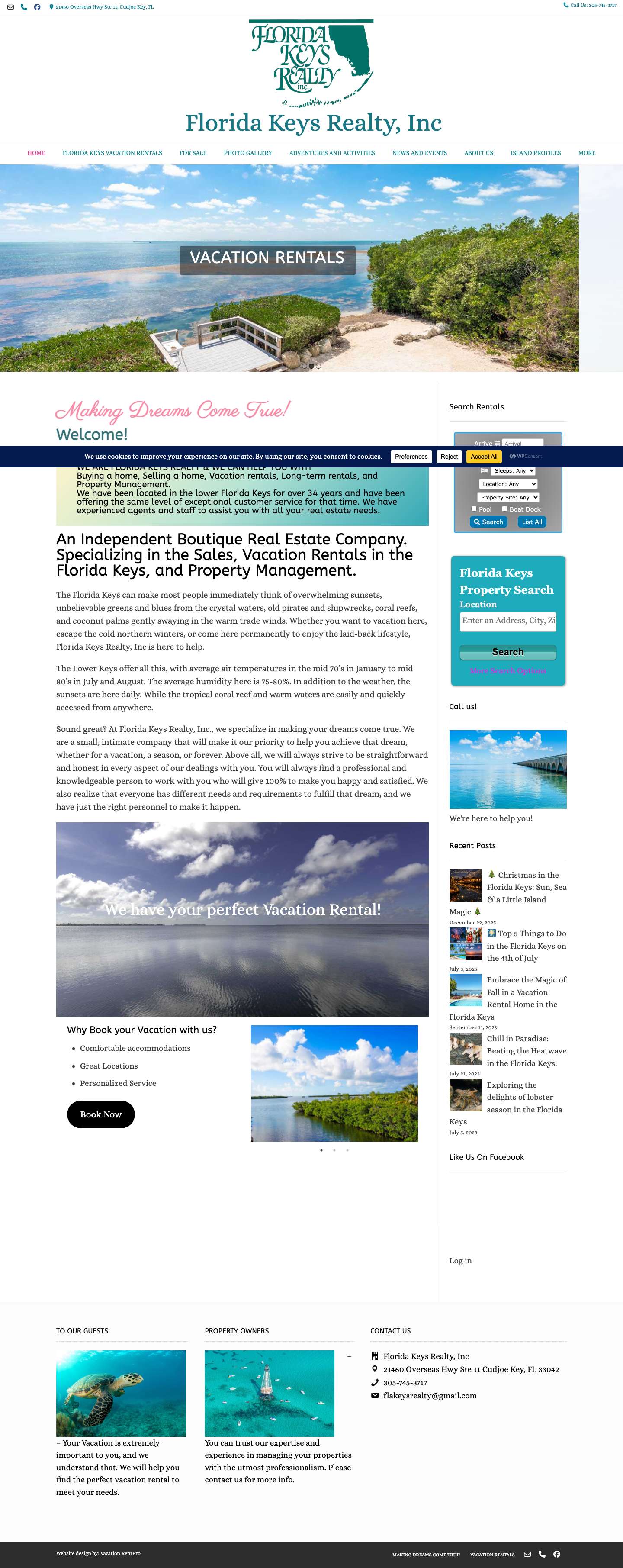 Florida Keys Realty, Inc - Full Screenshot