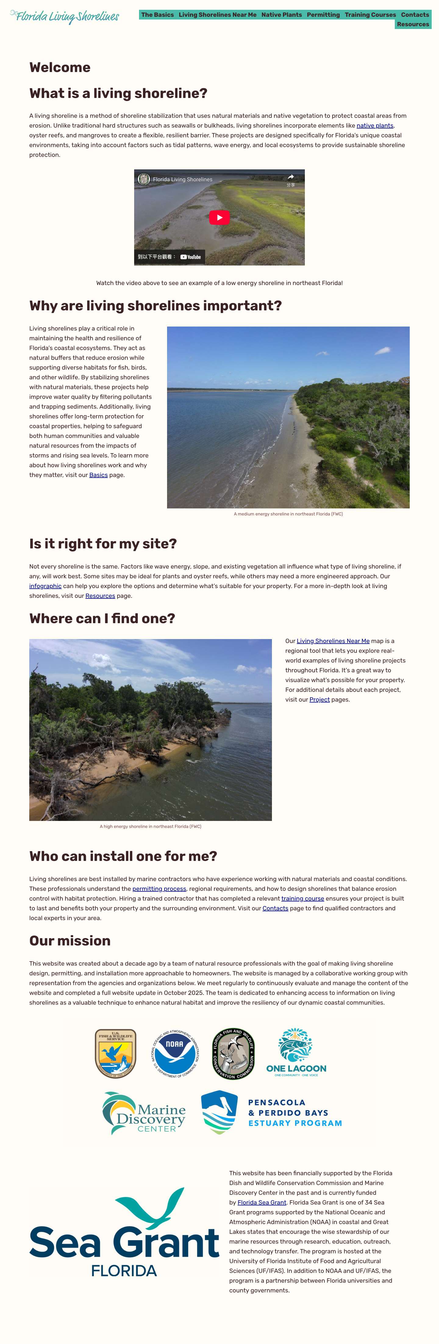 Florida Living Shorelines - Full Screenshot