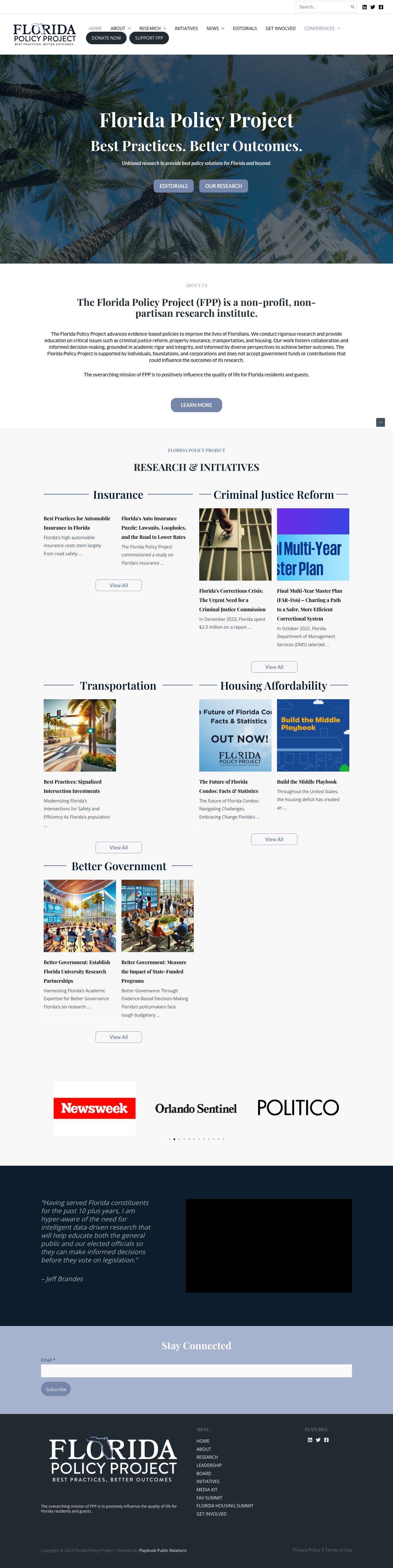 Home - Florida Policy Project - Full Screenshot