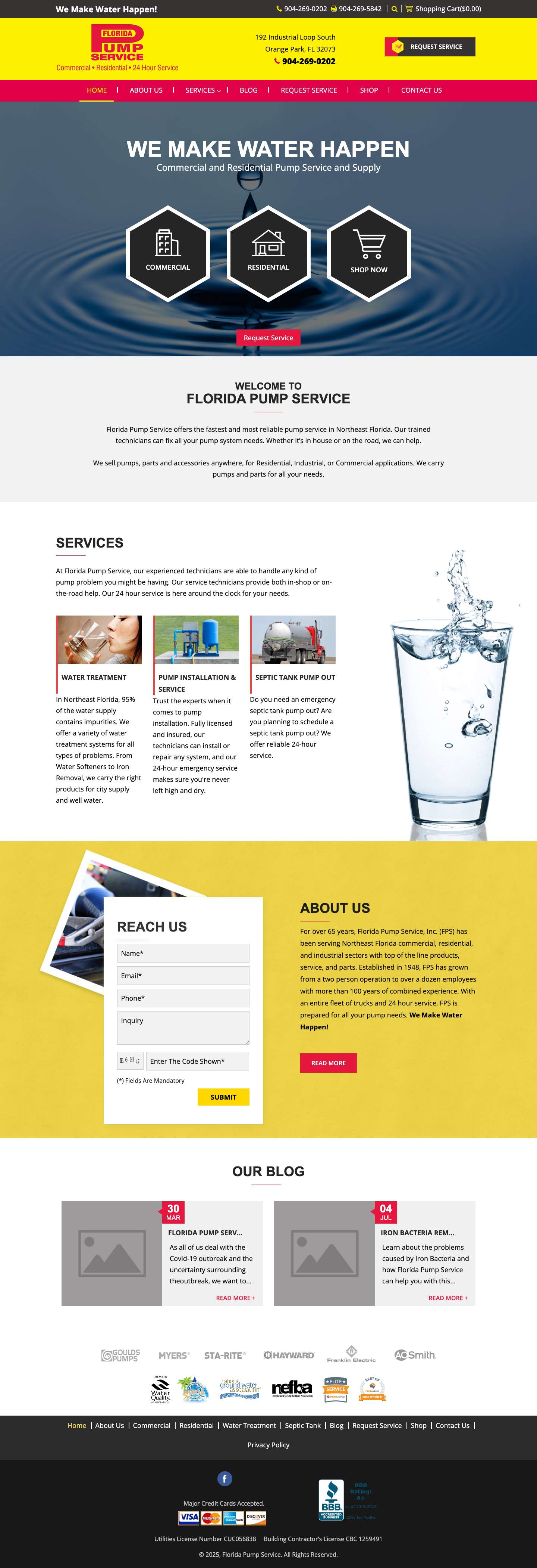 Florida Pump Service - Full Screenshot