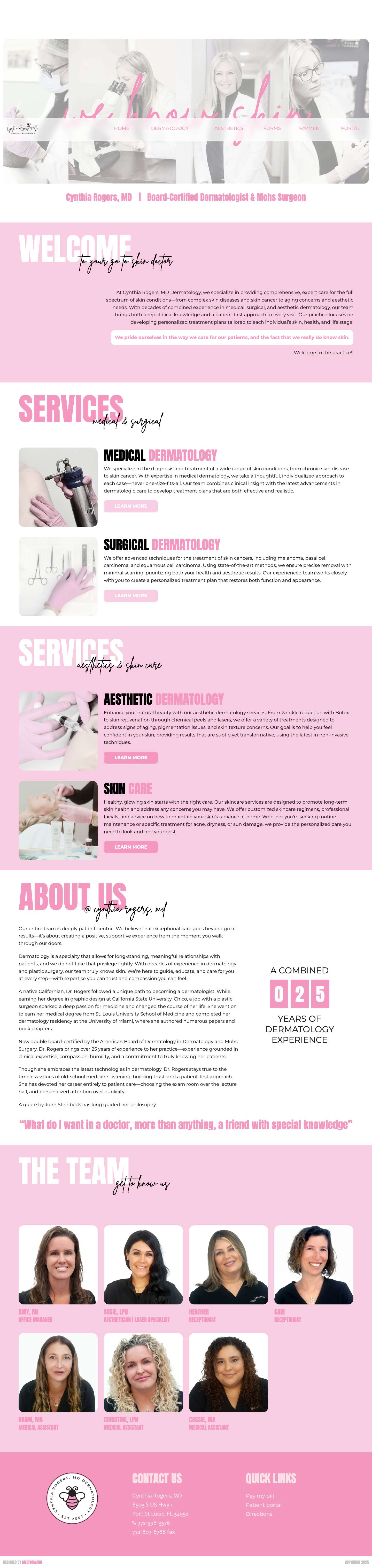 Cynthia Rogers, MD - Port St. Lucie Skin Cancer & Cosmetic Dermatology - Full Screenshot