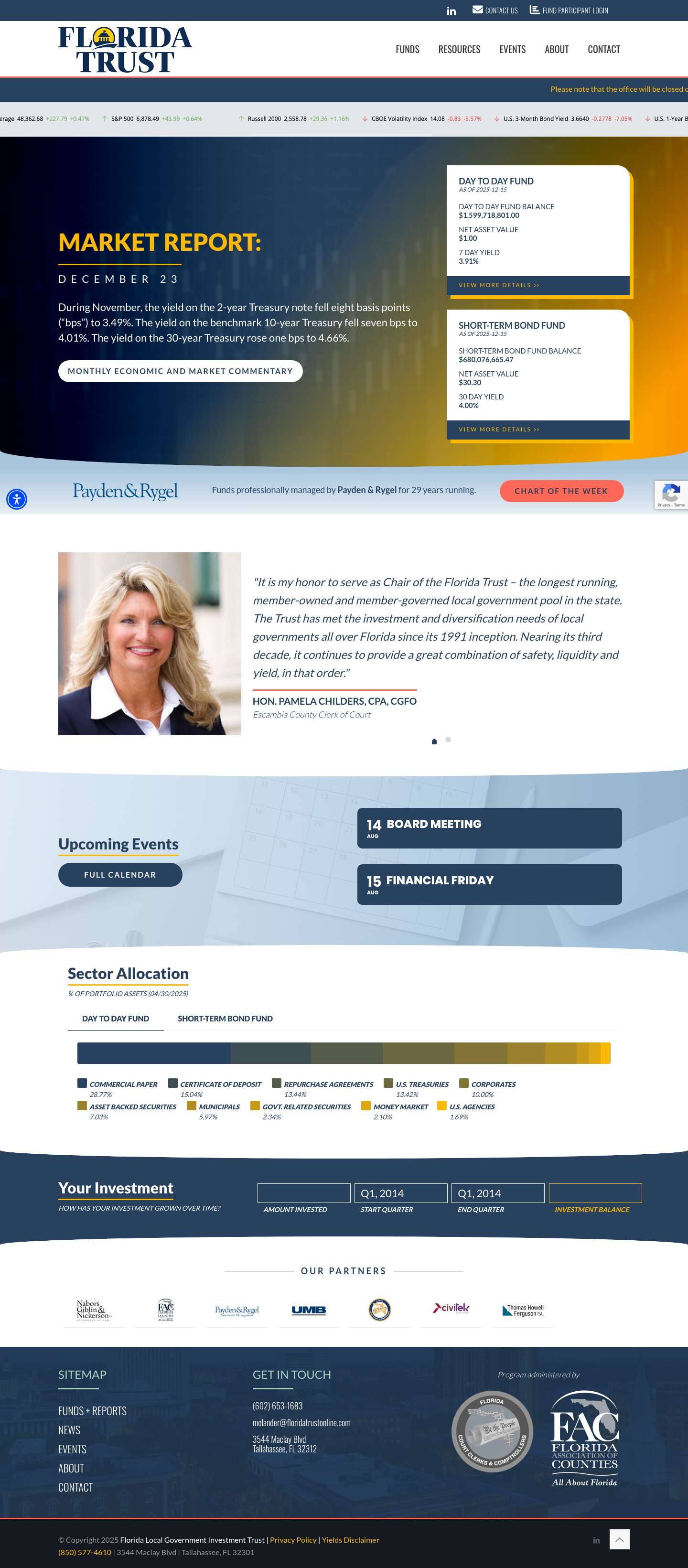 Florida Local Government Investment Trust – The longest running member-owned and member-governed local government investment pool in Florida. - Full Screenshot